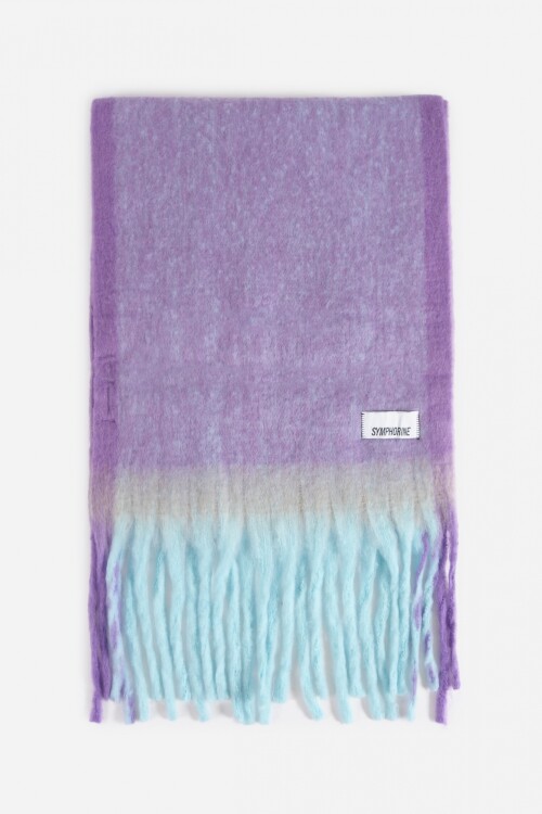 Bufanda difuminada lila
