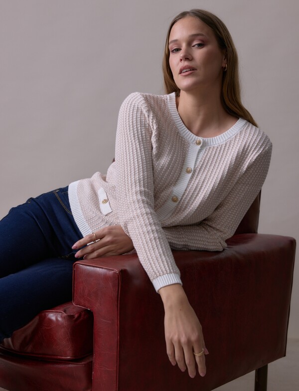 Cardigan Tweed BEIGE