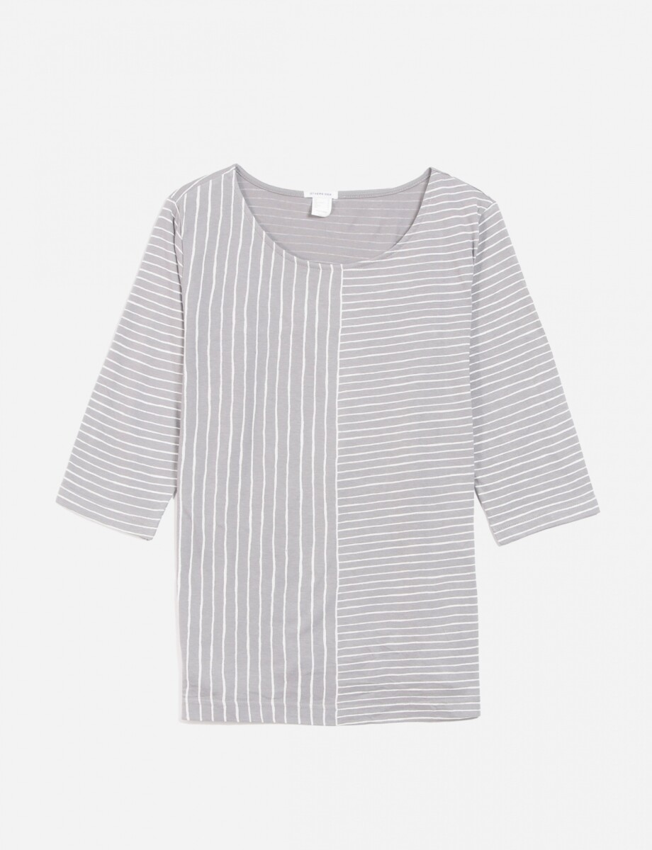 Remera manga 3/4 - Gris 