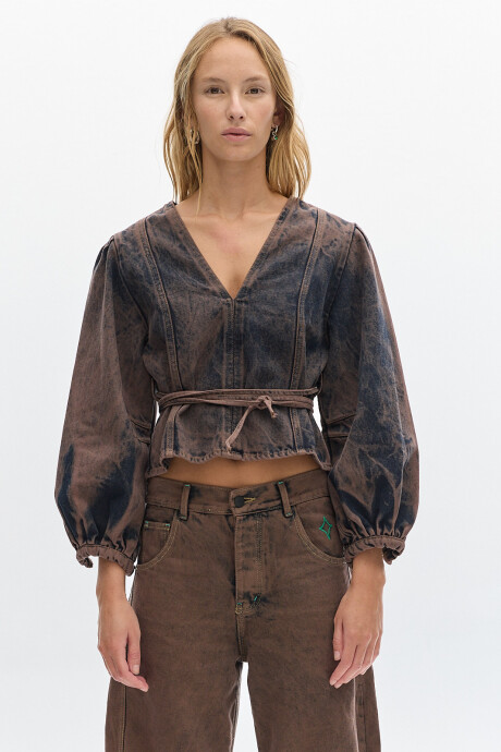 Blusa Holden Washed Brown