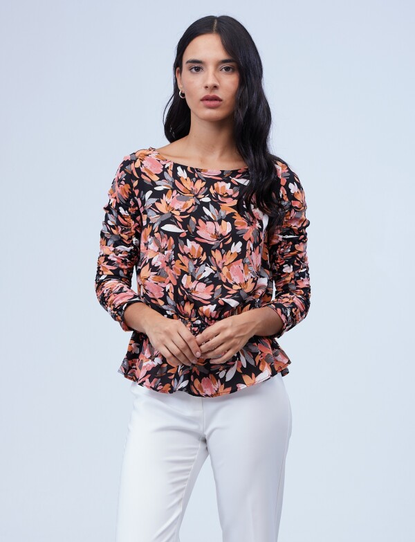 Blusa Frunces MULTI/ROSA