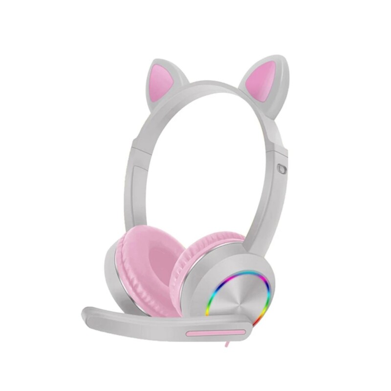Auriculares GAMER CAT CON LUZ AKZ-020 Auriculares GAMER CAT CON LUZ AKZ-020