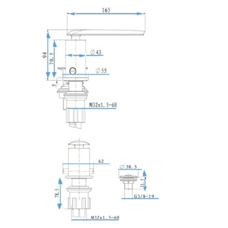 Griferia De Bidet Monocomando Cromo Aqualia Rovigo 000
