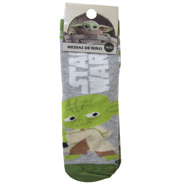 Medias de Niños Disney x1 Star Wars Yoda Gris - Verde