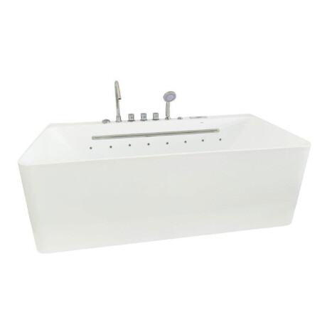 HIDROMASAJE EN ACRILICO PURO INCL 9 JETS + LUZ LED + CASCADA + PARLANTE EXT BLANCO