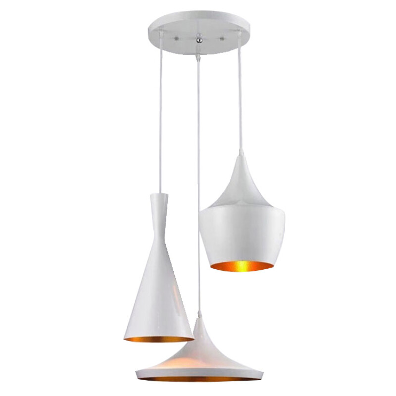 ACDGE4 Lámpara Colgante Geisha Trio Blanco