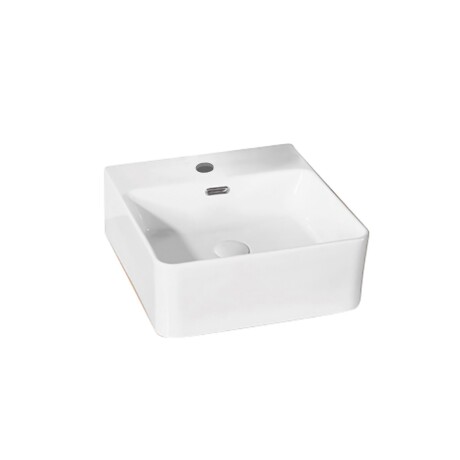 Bacha De Loza Blanca Rectangular De Apoyo 40X42X15,5 000