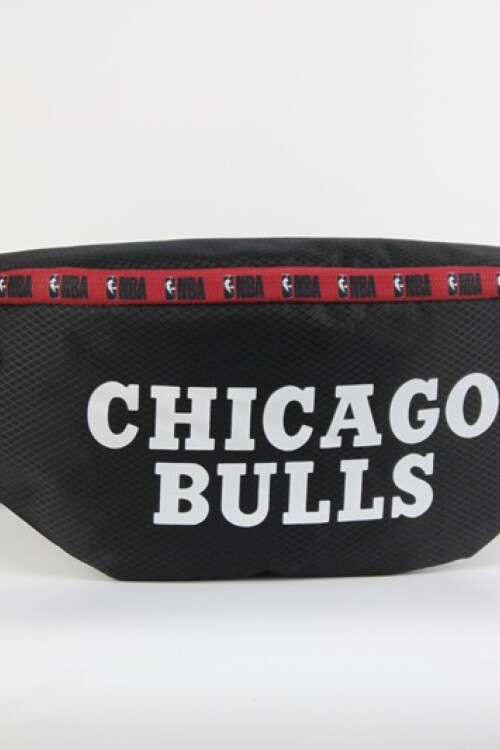 Riñonera nylon doble cierre Chicago Bulls - NBA Negro