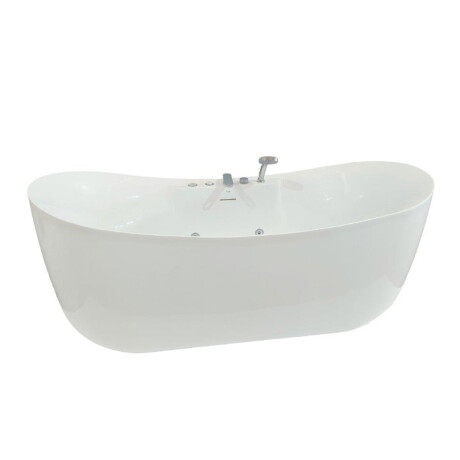 HIDROMASAJE EN ACRILICO PURO INCL 12 JETS + LUZ LED + CASCADA + PARLANTE EXT BLANCO