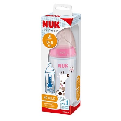 Mamadera Nuk 300 Ml. Silicona Control Temperatura Rosa Mamadera Nuk 300 Ml. Silicona Control Temperatura Rosa