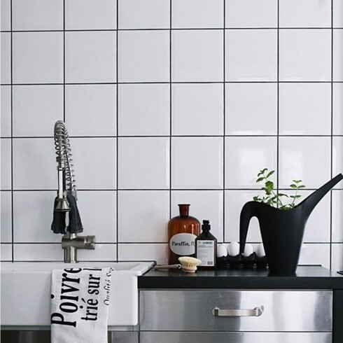 Cerámica malla blanca brillo 10x10Cm pared GAMAS DE BLANCO