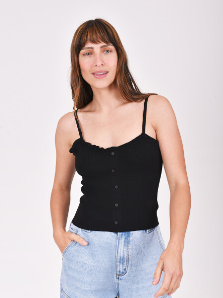 MUSCULOSA ROSAS NEGRO