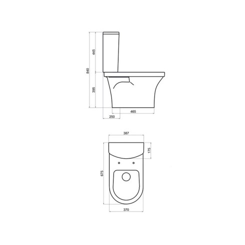JUEGO INODORO, TAPA Y MOCHILA FERRUM LINEA VARESE descarga a 25 cms. 000