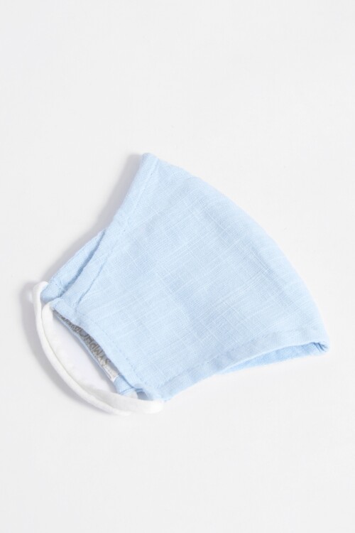 Tapabocas ajustable celeste