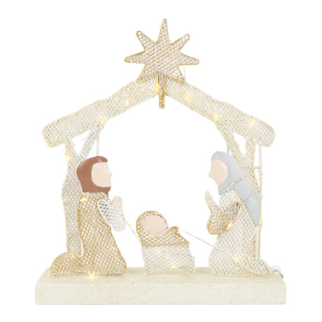 Pesebre de metal con luz Pesebre de metal con luz