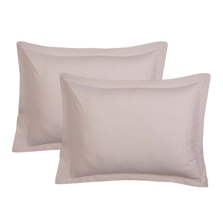 SET FUNDAS ALMOHADA POLIESTER NATURAL-BEIGE PREWASHED ARENA