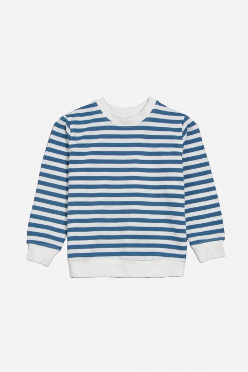 Sweatshirt cuello a la base AZUL