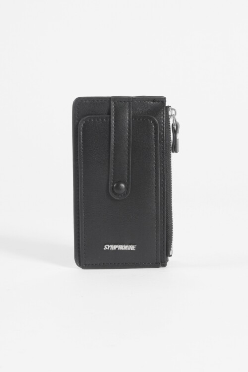 Tarjetero con monedero negro