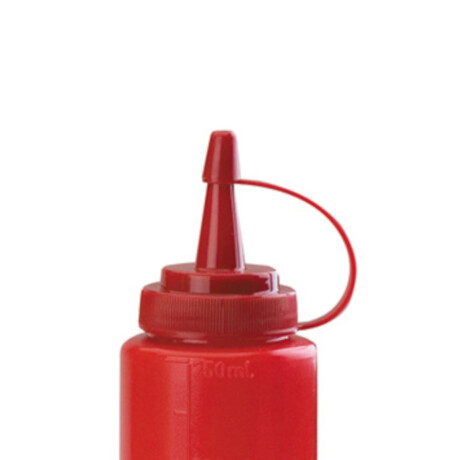 Pomo para Salsa de Plástico Rojo 400 ml Pomo para Salsa de Plástico Rojo 400 ml