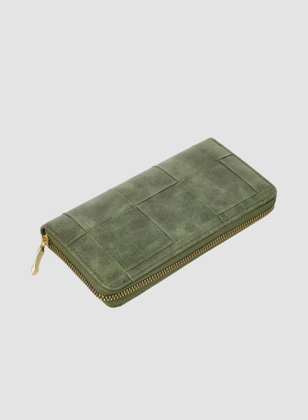 Billetera trama Verde malva