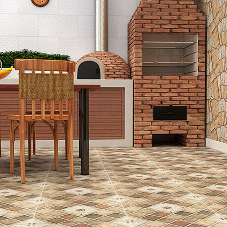 Cerámica beige rústica antideslizante 57x57Cm piso pared GAMAS DE MARRON