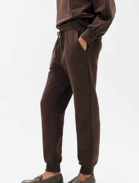 PANTALÓN BABUCHA DE ALGODÓN MARRÓN