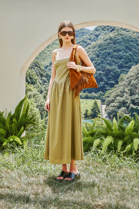 Vestido Mikra Verde Oliva