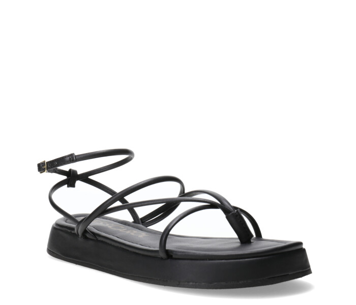 Sandalia de Mujer DAVV con tiras finas Negro