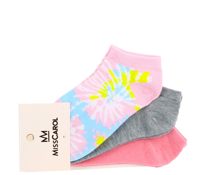 Medias de Mujer Miss Carol MEDIA GOLD PACK X3 Rosado / Gris / Fucsia Chicle