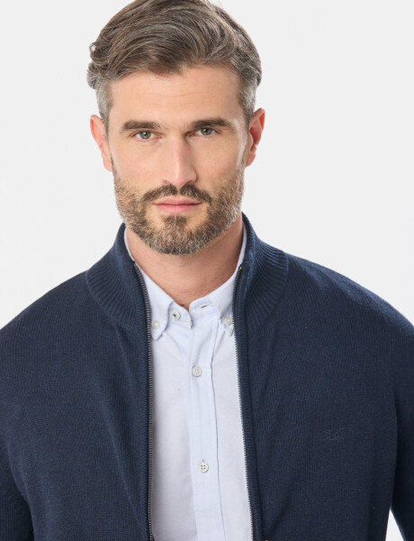 CAMPERA TEJIDA DE ALGODON Azul