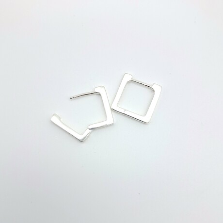 Par de aros de plata 925, CUADRADOS. Par de aros de plata 925, CUADRADOS.