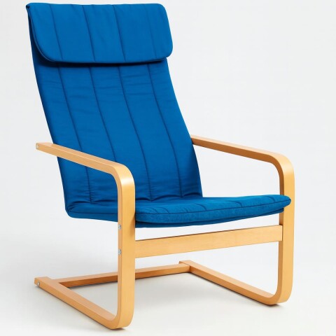 Sillón Individual Flex Azul de Diseño Nórdico con Estructura de Madera – Ideal para Living, Dormitorio u Oficina Sillón Individual Flex Azul de Diseño Nórdico con Estructura de Madera – Ideal para Living, Dormitorio u Oficina