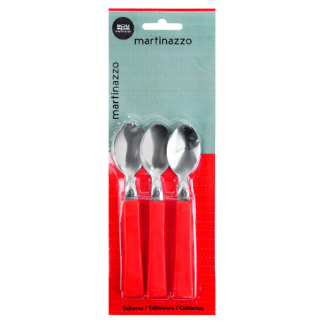 Cuchara de te x3 rojo linea Opa Martinazzo Cuchara de te x3 rojo linea Opa Martinazzo