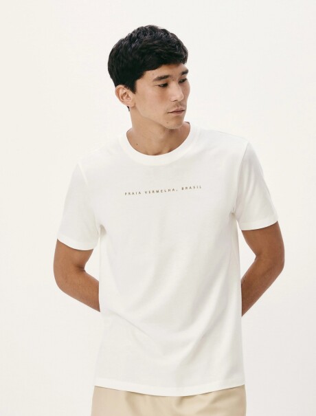 CAMISETA CON ESTAMPA MODELO REGULAR BLANCO
