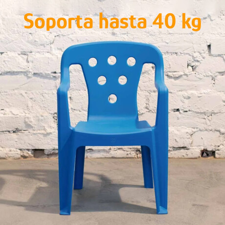 Set X2 Sillas Infantiles Apoya Brazos 40kg Protección UV Azul