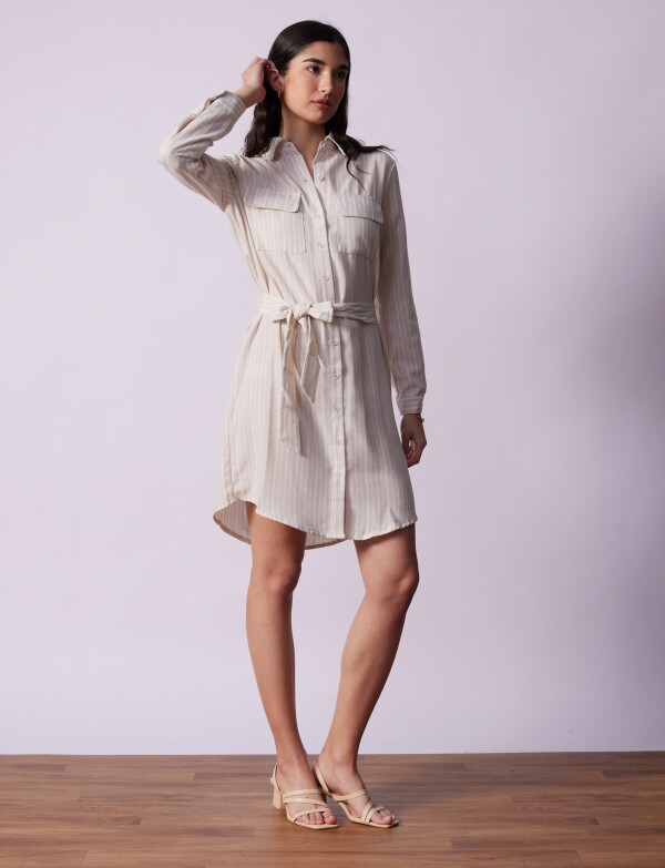 Vestido Camisero BEIGE/MULTI