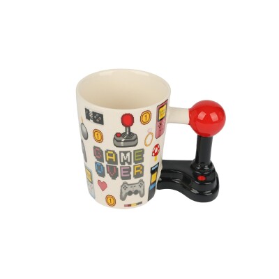 Taza Game Over con asa de Joystick Arcade Taza Game Over con asa de Joystick Arcade