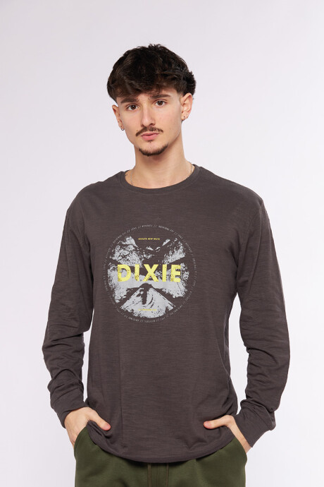 T-SHIRT ML CREATE DIXIE Gris