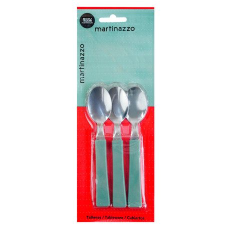 Cuchara de te x3 verde linea Opa Martinazzo Cuchara de te x3 verde linea Opa Martinazzo