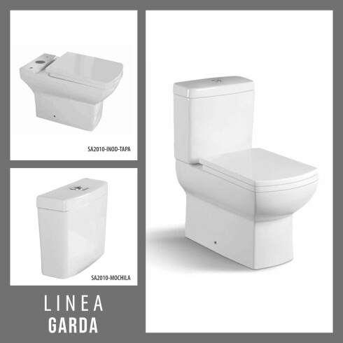 JUEGO Inodoro con Tapa y Mochila de AQUALIA Linea GARDA con descarga a 25 cms 000