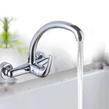 MONOCOMANDO CROMADO DE PARED PICO ALTO 000