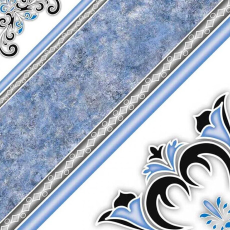 Ceramica Azul Geometrico Brillo Liso 45X45Cm Piso GAMAS DE AZUL