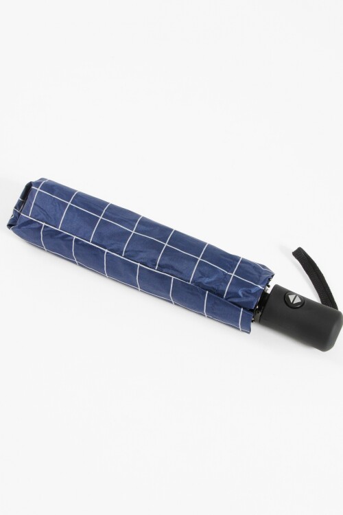 Paraguas geométrico apertura automática azul