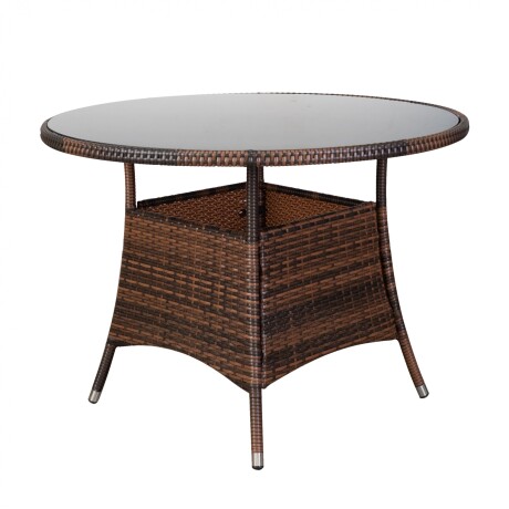 MESA MARRÓN RATTÁN SINTÉTICO Y ALUMINIO DOVER