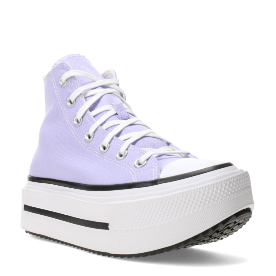 Championes de Mujer Converse All Star Lift Double Stack Violeta - Egret - Negro