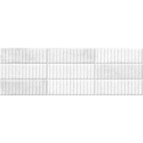 REVESTIMIENTO BLANCO DESTONIFICADO BRILLO RELIEVE 30X90Cm PARED BLANCO