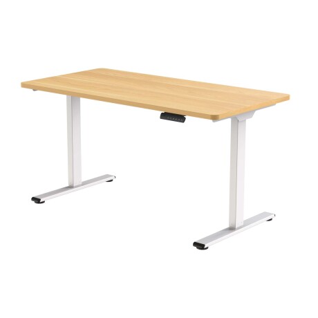 ESCRITORIO REGULABLE METAL-Y-MDF NATURAL-BEIGE E1PRO