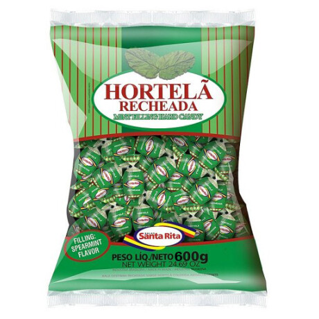 CARAMELO SANTA RITA 600G/120U MENTA CARAMELO SANTA RITA 600G/120U MENTA