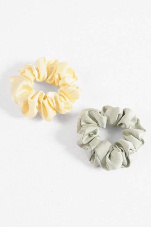 Set de gomitas scrunchie verde