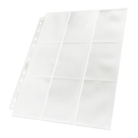 Hojas de 9 Bolsillos para Cartas Standard - Ultimate Guard - Blanco Hojas de 9 Bolsillos para Cartas Standard - Ultimate Guard - Blanco